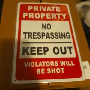 Private property sign